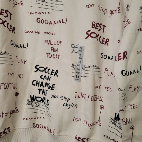 ZARA Soccer Theme Crewneck Boys Pullover Sweater - Picture 2 of 6